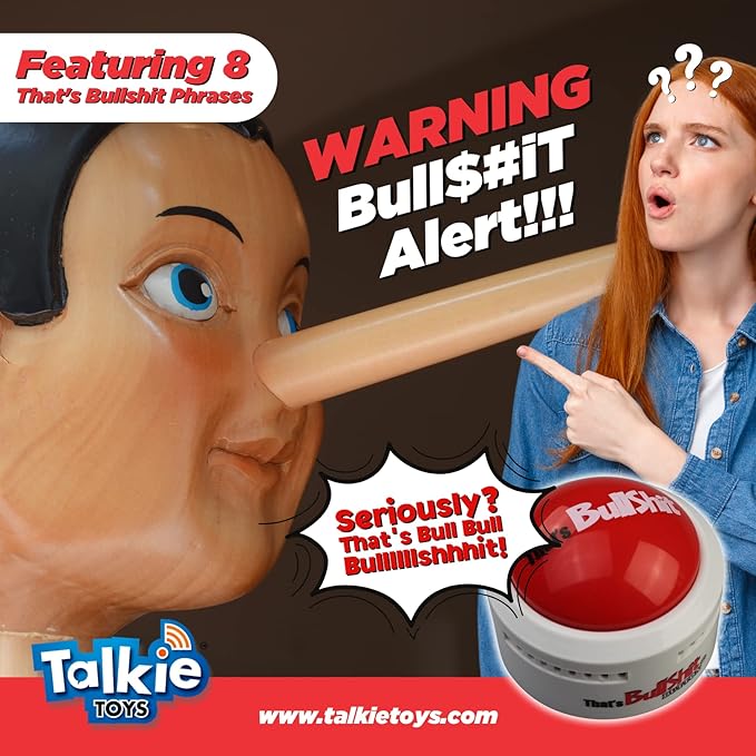 Talkie Toys Products That’s BS Button - Lights Up and Funny BS