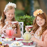 Wettarn 6 Pcs Floral Tea Party Decorations Princess Party Teapot
