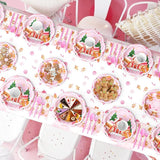 194 Pcs Christmas Party Supplies Decorations Pink Gingerbread Party