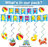 184 Pcs Beach Party Supplies Plates Napkins Set Includes Summer