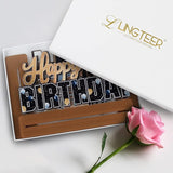 LINGTEER Happy 100th Birthday Gold Acrylic Table Topper Centerpieces