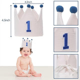 1st Birthday Decoration Blue And White High Chair Banner For Boy