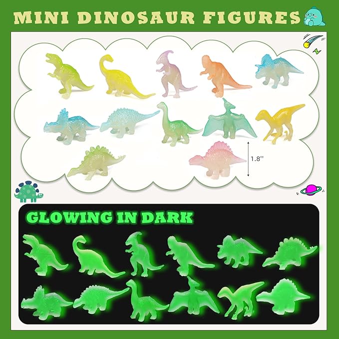 144 Pcs Dinosaur Party Favors for 12 Kids Dino Birthday Party
