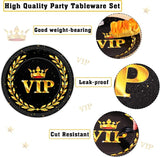 96 Pcs Vip Movie Night Party Supplies Paper Plates Napkins