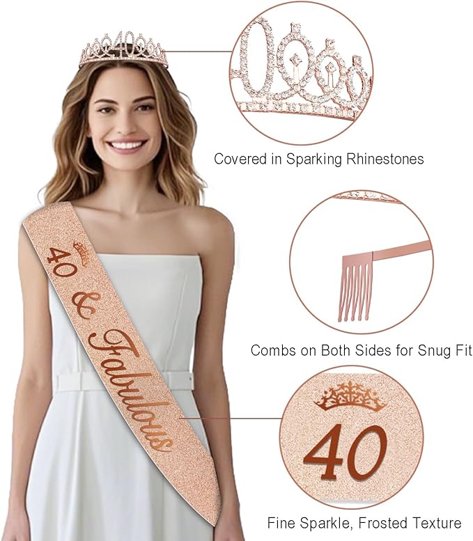 40th Birthday Decorations for Women 32PCS 40th Birthday Party