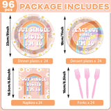 ojustbeok 96PCS Peace Out 10th Birthday Decorations for Girl 10th