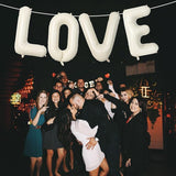 40 Inch Cream White Sand Love Balloons - Letter for Valentines Day,