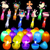 36 Pcs Prefilled Easter Eggs with LED Finger Lights Toys Easter