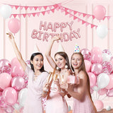 Light Pink and White Balloons, 60pcs 12inch Pearl Light Baby Pink