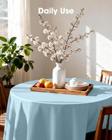 Pureegg Plastic Table Cloth Disposable 10 Pack, 84'' Round Table #4