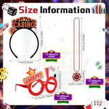 36 Pcs Casino Night Party Favors Casino Theme Felt Headband