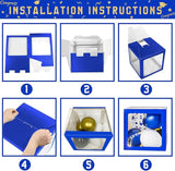Graduation Decorations Class of 2026 - Blue and Gold Balloons Boxes
