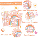 ojustbeok 96PCS Peace Out 10th Birthday Decorations for Girl 10th