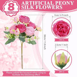 8 Bundles Artificial Peonies Flowers Boho Faux Flowers Arrangements #1