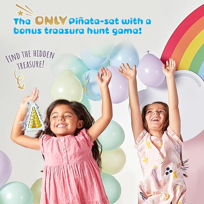 Unicorn Pinata Treasure Hunt Party Game Birthday Party Complete Set