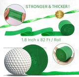 PartyWoo Crepe Paper Streamers 6 Rolls 492ft, Pack of Grass Green and