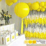 PartyWoo Yellow Crepe Paper Streamers 4pcs 328ft Pack of Pastel