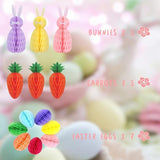13 PCS Easter Decorations Hanging Ornaments Hanging Paper Honeycomb
