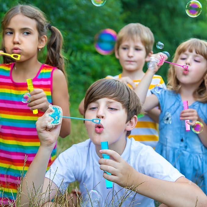 Princess Party Favors 24Pcs Glitter Crown Bubble Wands for Kids