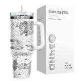 34HD Galaxy Spaceship Tumbler 40oz with Handle and Straw - Sci-Fi Star