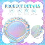 96 Pcs Mermaid Paper Plates Seashell Plates Party Supplies 9 Inch