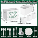 2PCS Golf Utensil Holder Paper Utensil Caddy for Golf Party