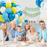 61pcs Blue and Yellow Balloons, 12 Inch Clear Yellow Blue Balloons