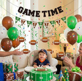 Football Party Decorations Banner & Spiral Set GAME TIME Banner with