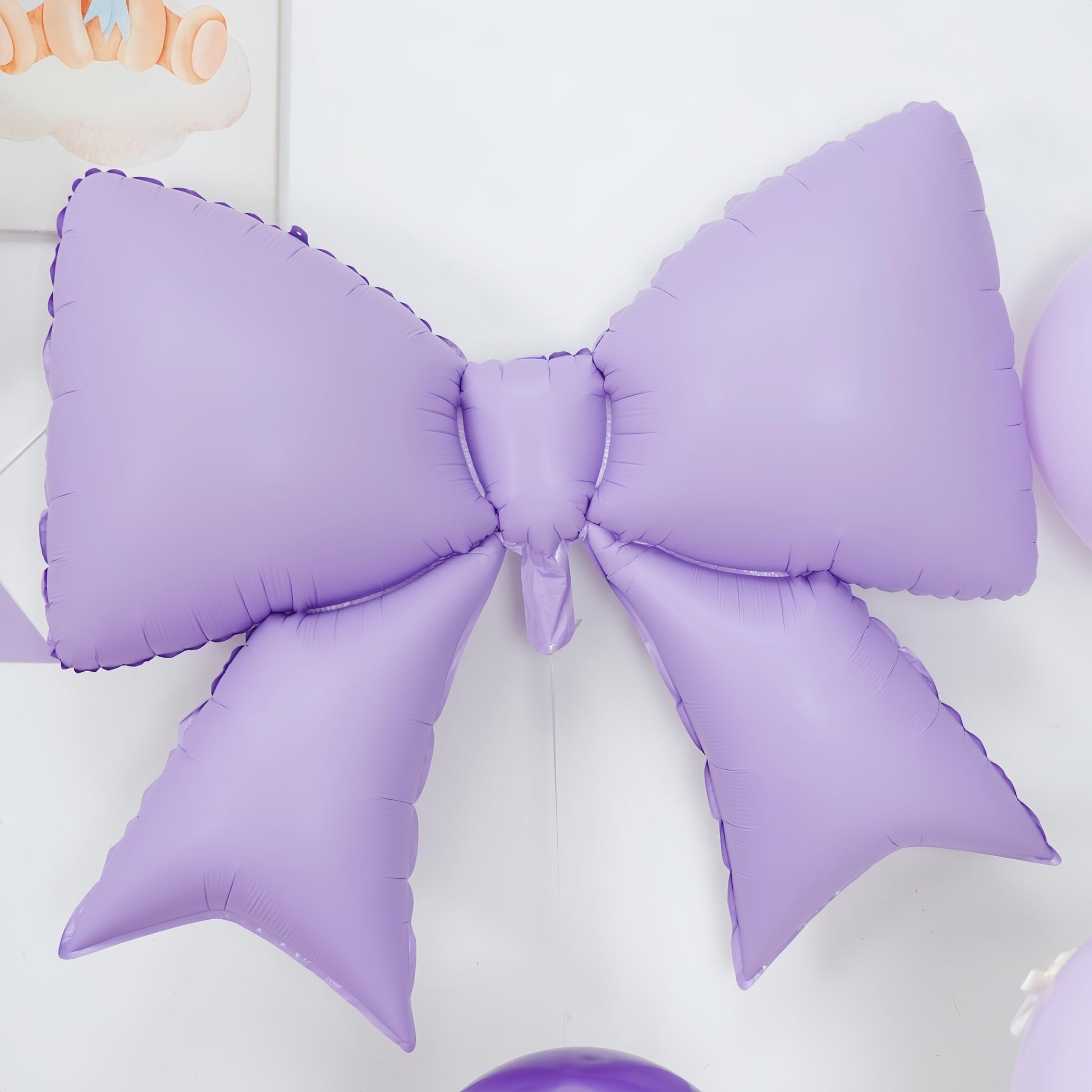 Purple Bow Birthday Decorations, Purple Happy Birthday Banner with