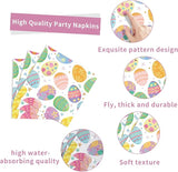 96 Pcs Easter Party Supplies Easter Plates and Napkins Set Colorful