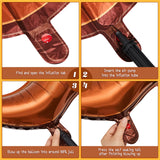 Wettarn 6 Pcs Cowboy Boot Balloons Bulk 25.6 Inch Large Cowgirl Rodeo