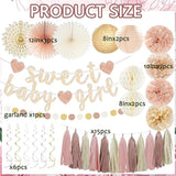 Champagne Gold Beige Fall Boho Baby Shower Party Decorations Sweet