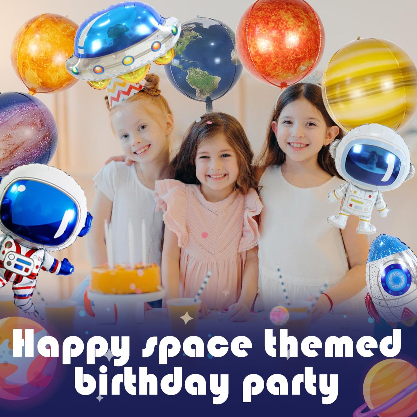 16 Pcs Galaxy Space Balloons, Outer Space Themed Party Decorations
