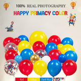 Circus Theme birthday party decorations & include red yellow blue