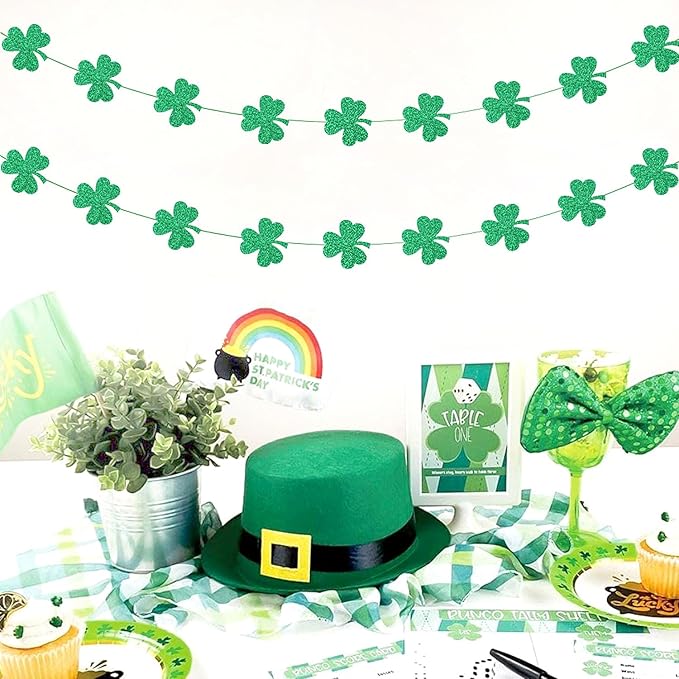 St-Saint Patricks-Day Decorations Shamrock Green-Garland - 35ft St. Pa