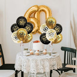 4 Set Black Gold Balloon Stand Kit for Birthday Decorations for 60th