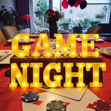 Honoson 9 Pcs Casino Theme Party Decorations Game Night Lights up LED