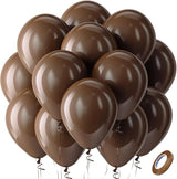 Bezente Brown Balloons Latex Party Balloons - 100 Pack 12 inch Round H
