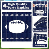 100PCS Cowboy Plates and Napkins Football Party Supplies Blue
