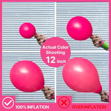 PartyWoo Hot Pink Balloons 100 pcs Different Sizes of 36 18 12 10 5