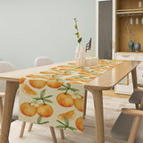 Orange Citrus Table Runner, Cute Spring Summer Fruit Themed Table