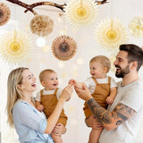 SUNBEAUTY Brown Party Decorations Boho Wedding Party Decor Brown