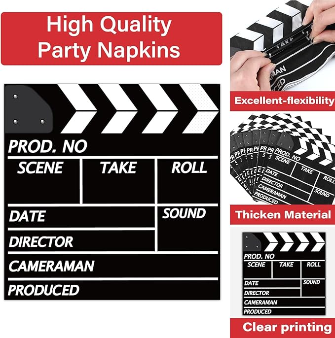 Movie Night Party Plates Movie Themed Paper Tableware Now Showing