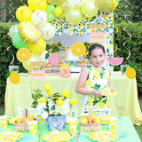 20Pcs Lemon Hanging Swirl Decorations, Citrus Lemonade Party Hanging