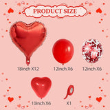 Red Heart Balloons Valentines Day Balloons 18 Inch Heart Shaped