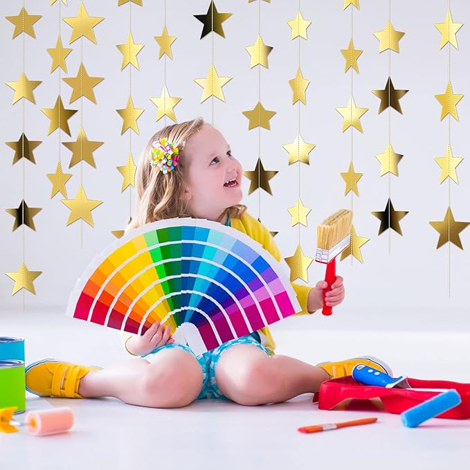 Patelai Glitter Star Garland Banner 2026 Graduation Decor 130 Feet #8