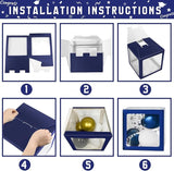 Navy Blue Graduation Decorations Class of 2026 - Balloons Boxes with