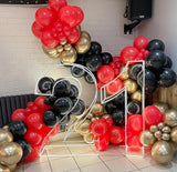 Bezente Red Black and Gold Latex Balloons,60pcs 12 inch Red Black