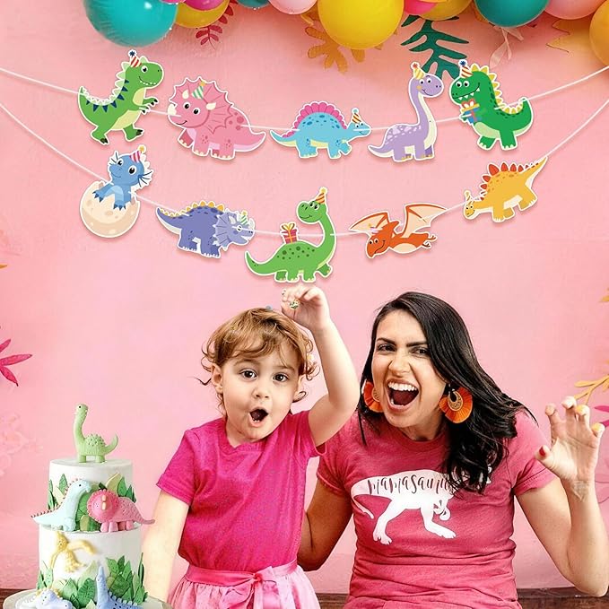 Hooqict Dinosaur Birthday Party Banner Dinosaur Birthday Party