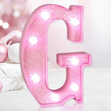 Pink Light Up Letters, LED Marquee Letters for Table, Small Glitter #2